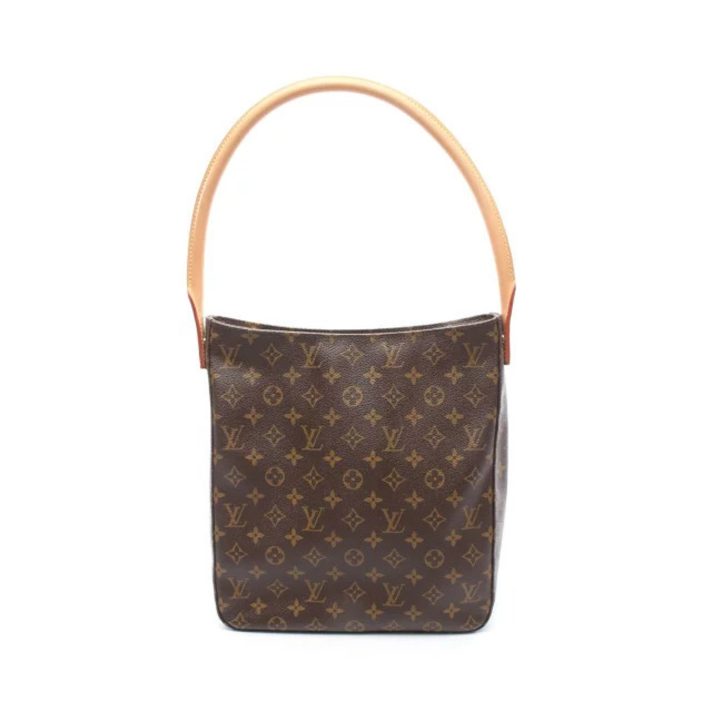 Louis Vuitton Looping Shoulder Bag Canvas Leather Monogram Brown